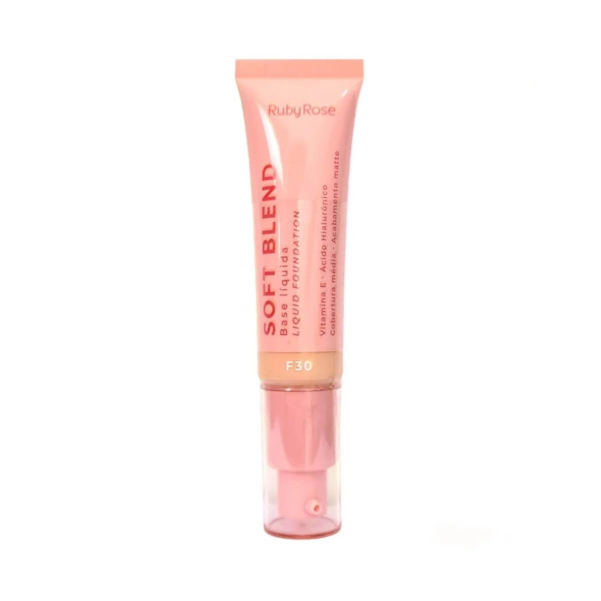 BASE LÍQUIDA SOFT BLEND COR F30 30G - RUBY ROSE — Ruby Rose | Farmácia Resyla