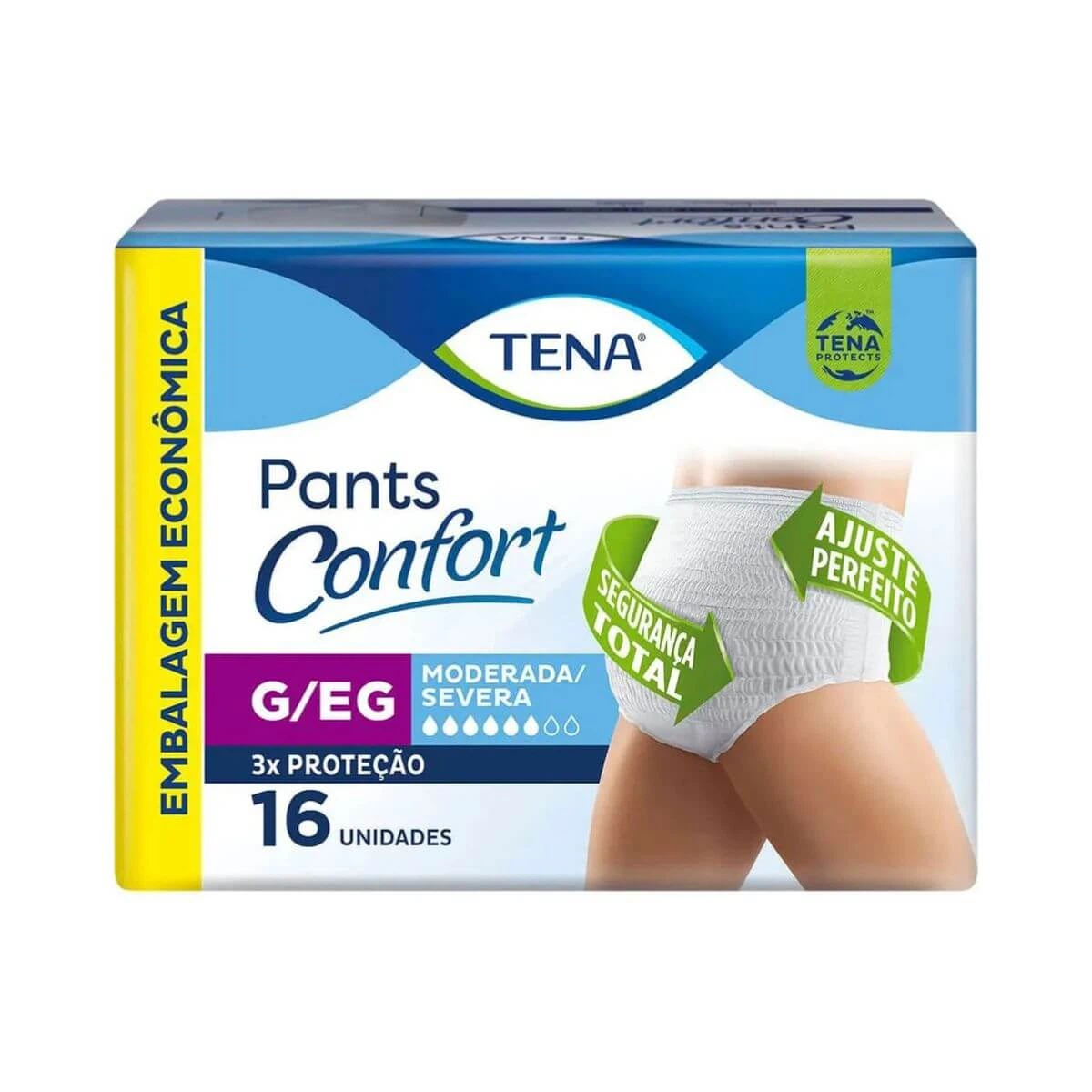 FRALDA GERIÁTRICA TENA PANTS CONFORT G/EG C/16UN — Tena | Farmácia Resyla