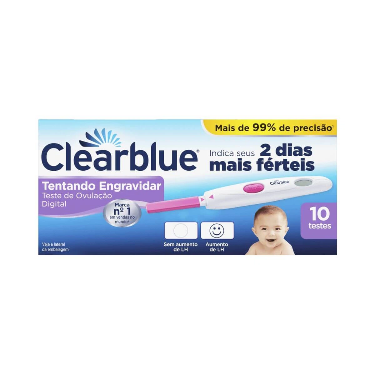TESTE DE OVULAÇÃO CLEARBLUE DIGITAL COM 10 UNIDADES - PROCTER — Procter | Farmácia Resyla