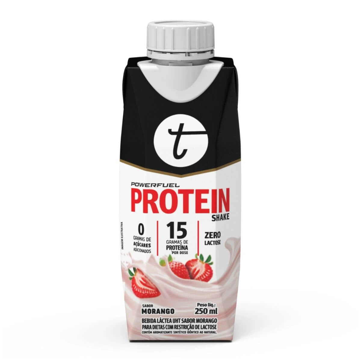 PROTEIN SHAKE POWERFUEL 15G PROTEINA MORANGO 250ML — Trustfuel | Farmácia Resyla