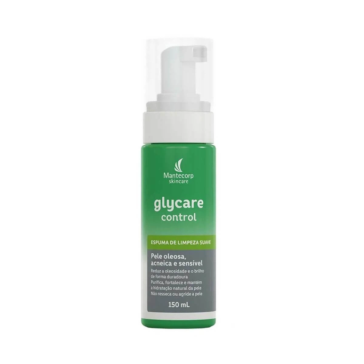 ESPUMA DE LIMPEZA FACIAL GLYCARE CONTROL MANTECORP 150ML — MANTECORP | Farmácia Resyla