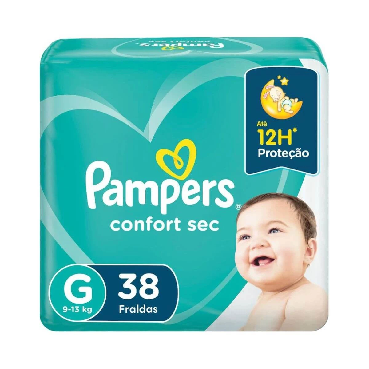 FRALDA PAMPERS CONFORT SEC MEGA G C/38UN — Pampers | Farmácia Resyla