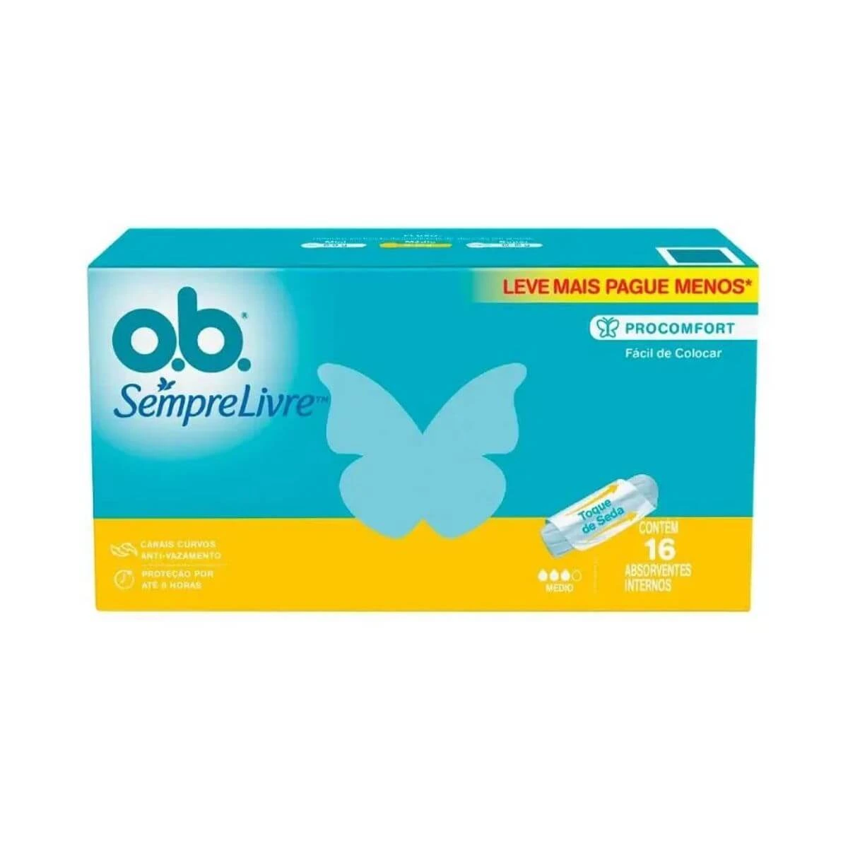 ABSORVENTE INTERNO SEMPRE LIVRE OB PRO COMFORT MÉDIO 16UN — Always | Farmácia Resyla