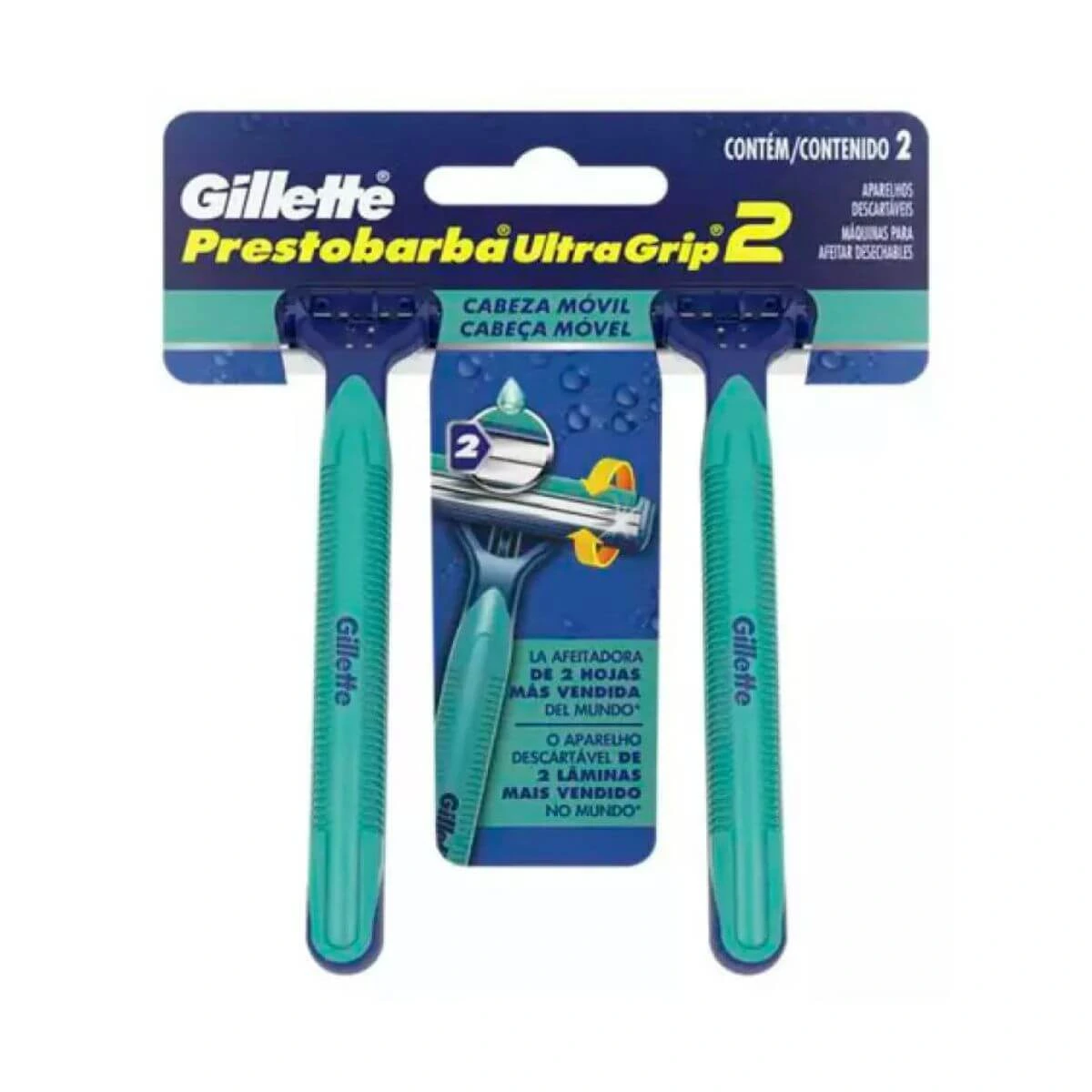 APARELHO DE BARBEAR PRESTOBARBA ULTRAGIP 2 2UN — Gillette | Farmácia Resyla