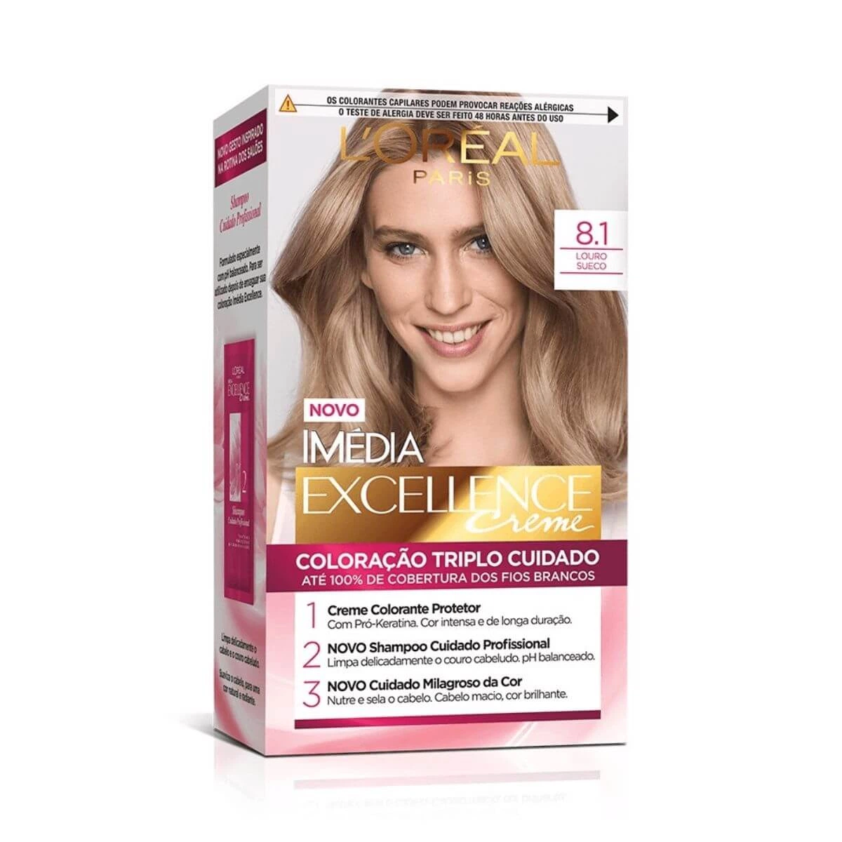 TINTA IMÉDIA EXCELLENCE 8.1 LOURO SUECO — L'Oréal Paris Imédia Excellence | Farmácia Resyla