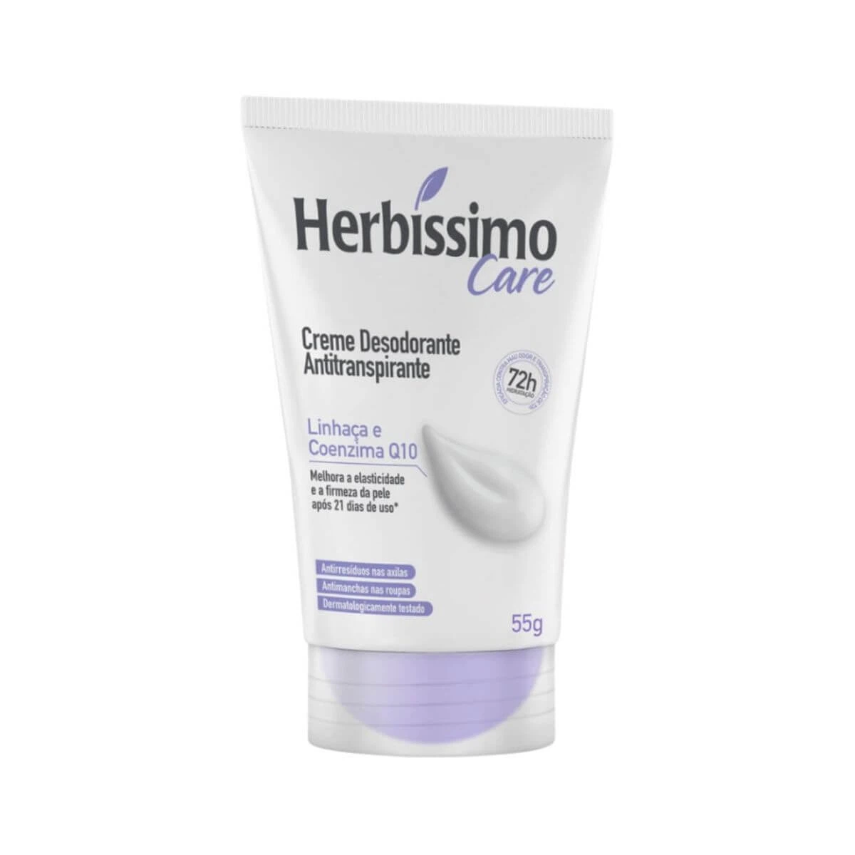 DESODORANTE EM CREME HERBISSIMO CARE LINHAÇA E COENZIMA Q10 55G — Herbíssimo | Farmácia Resyla