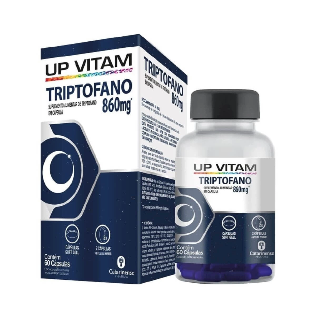 UP VITAM TRIPTOFANO 860MG 60 CÁPSULAS - CATARINENSE — Catarinense | Farmácia Resyla