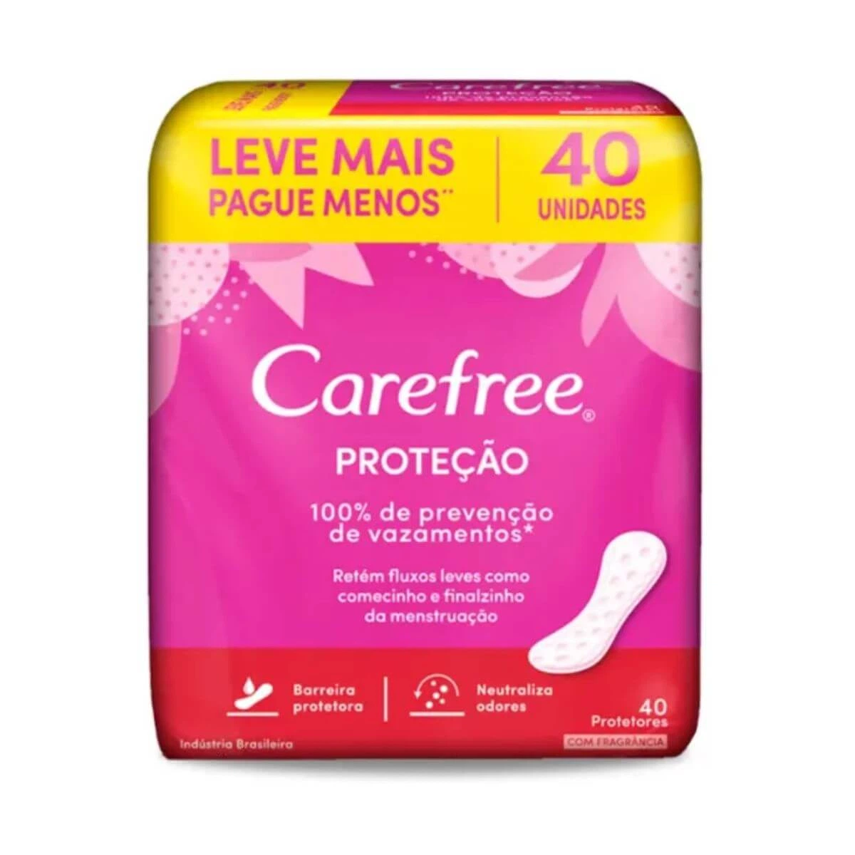 PROTETOR DIÁRIO CAREFREE PROTEÇÃO 40UN — Carefree | Farmácia Resyla