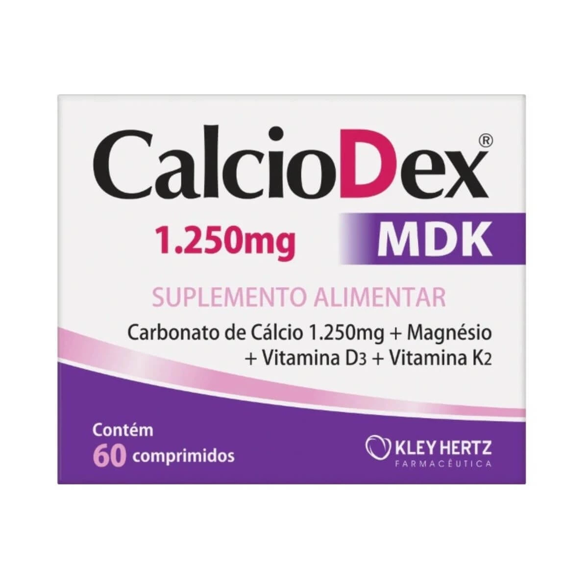 CALCIODEX MDK 1.250MG 60CP - KLEY HERTZ — Hertz | Farmácia Resyla