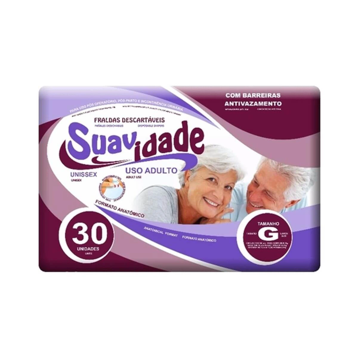 FRALDA GERIÁTRICA SUAVIDADE G C/30UN — Suavidade | Farmácia Resyla