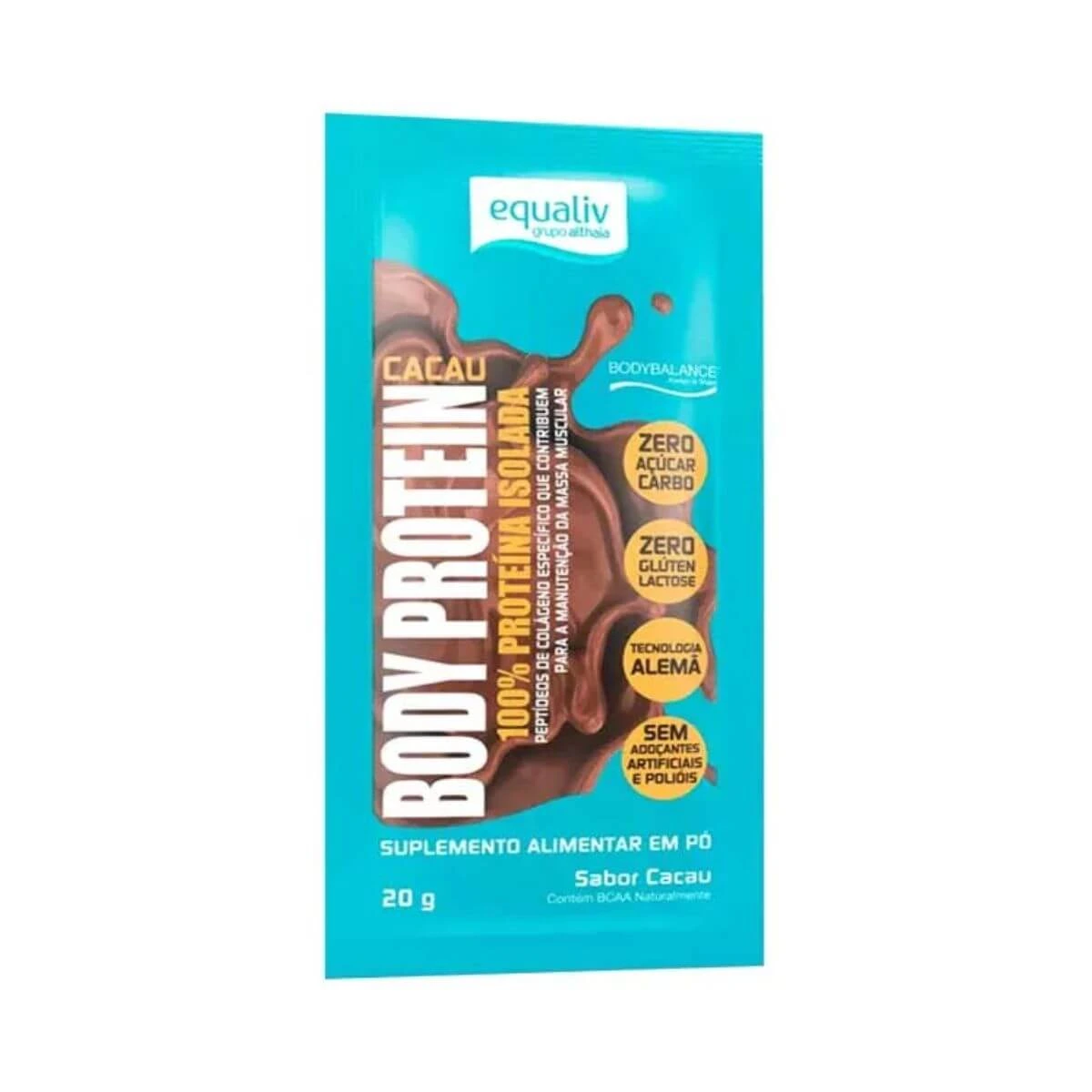 BODY PROTEIN SABOR CACAU SACHÊ 20G - EQUALIV — Equaliv | Farmácia Resyla