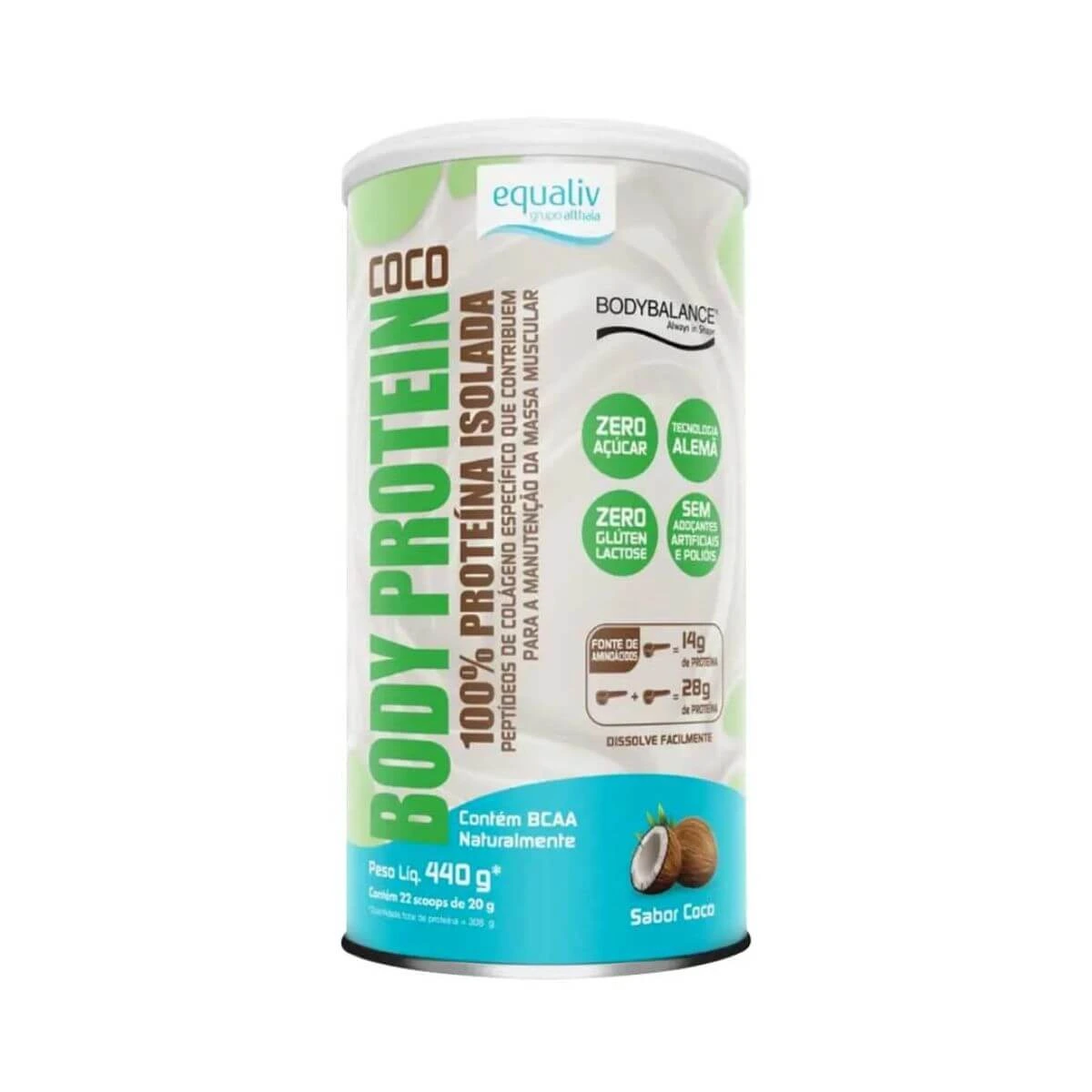 BODY PROTEIN SABOR COCO 440G - EQUALIV — Equaliv | Farmácia Resyla