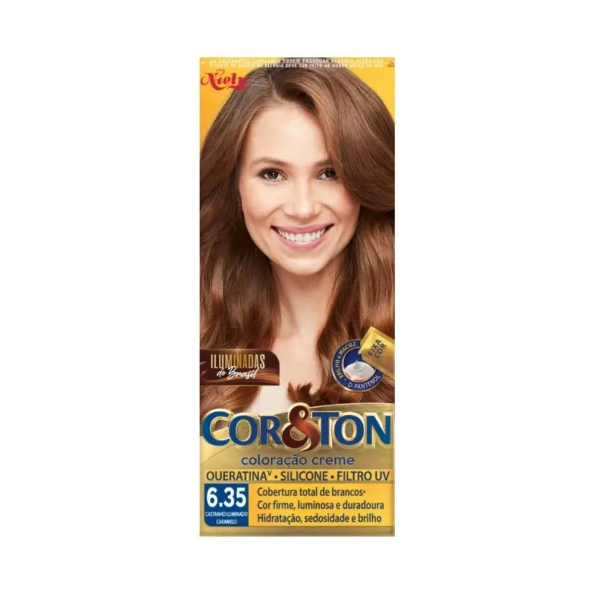 TINTA COR & TON 6.35 CASTANHO ILUMINADO CARAMELO — Cor & Ton | Farmácia Resyla
