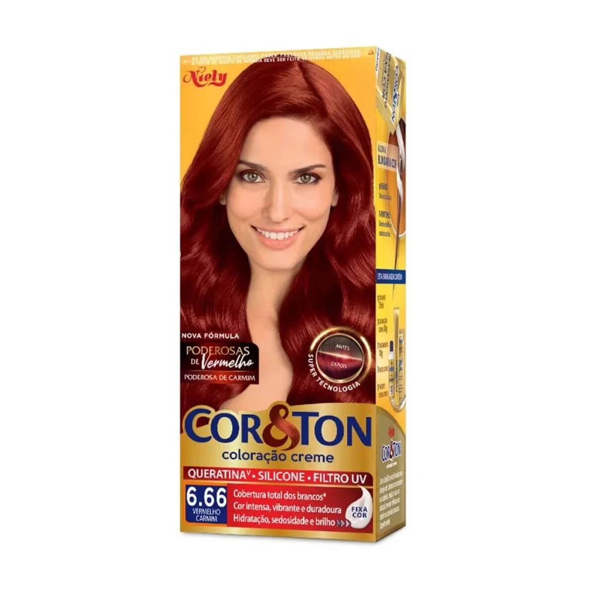 TINTA COR & TON 6.66 VERMELHO CARMIM — Cor & Ton | Farmácia Resyla