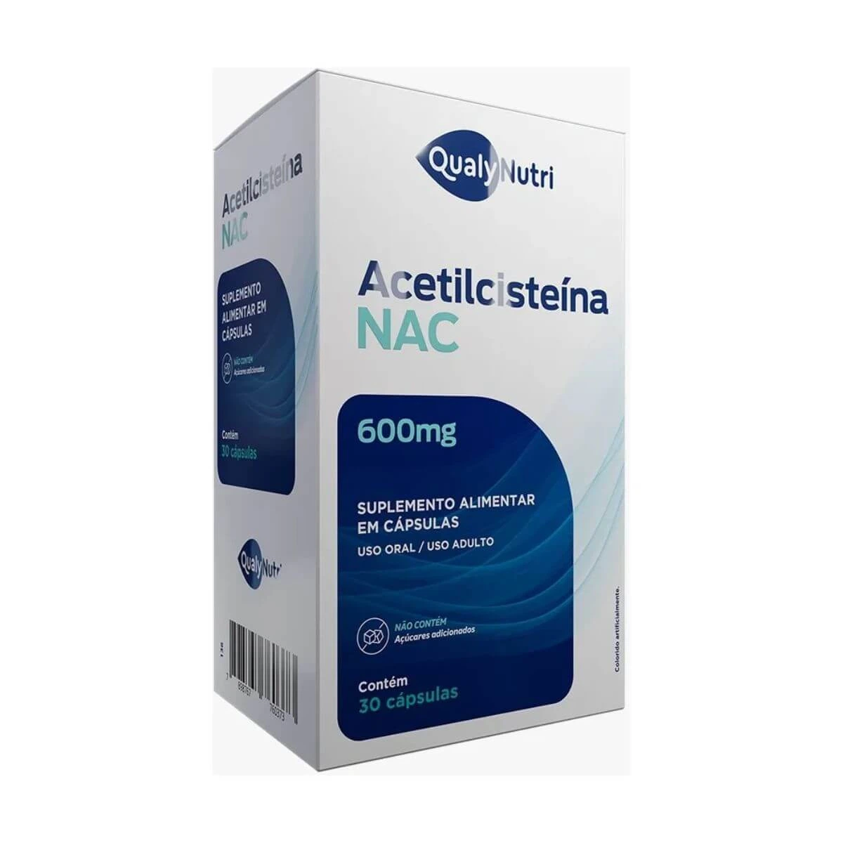 NAC ACETILCISTEINA 600MG 30CAPS - QUALY NUTRI — Qualy Nutri | Farmácia Resyla