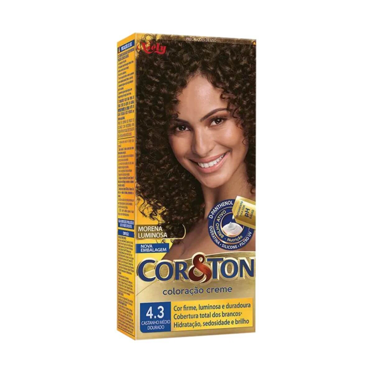 TINTA COR & TON 4.3 CASTANHO MÉDIO DOURADO — Cor & Ton | Farmácia Resyla