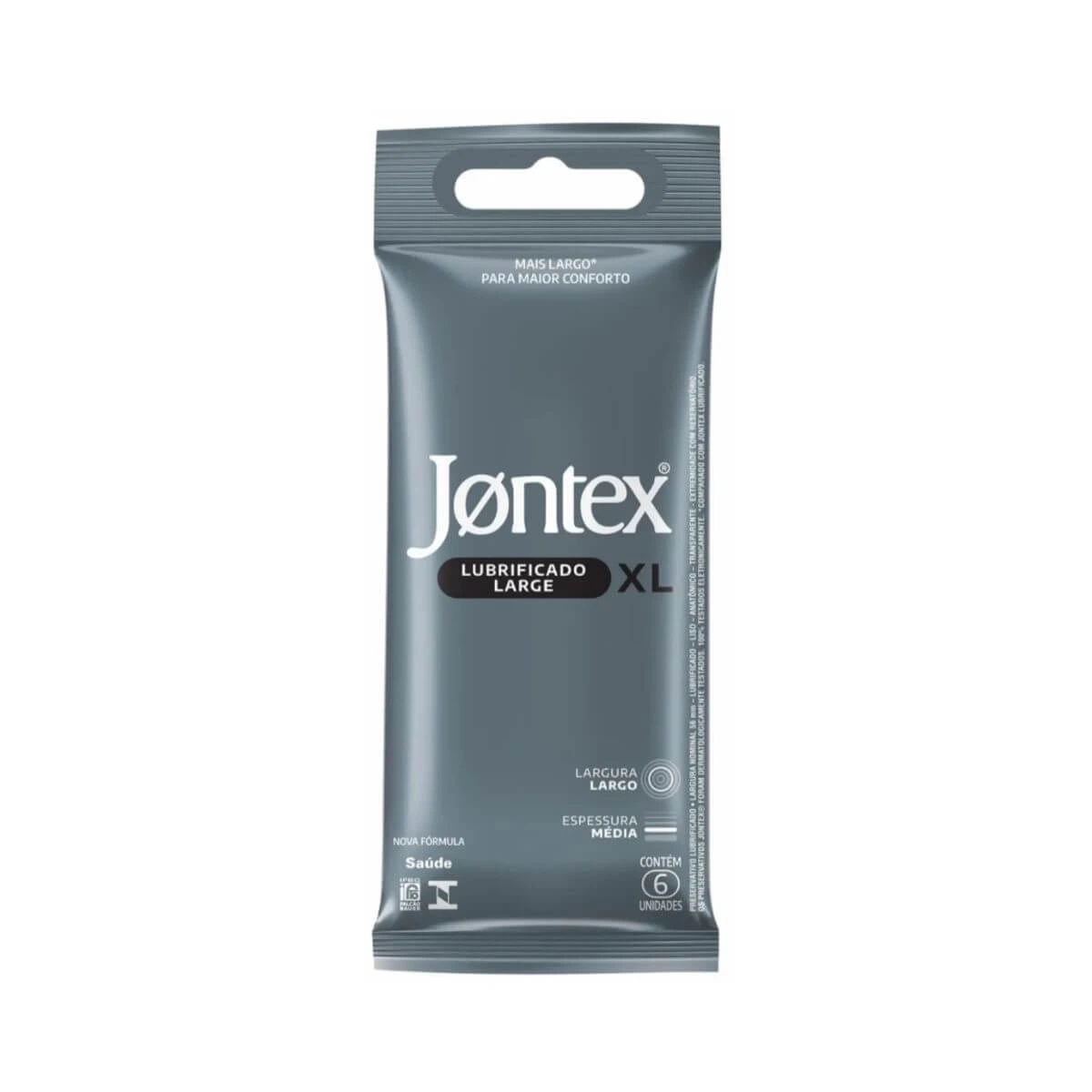 PRESERVATIVO JONTEX XL LUBRIFICADO 6UN — Jontex | Farmácia Resyla
