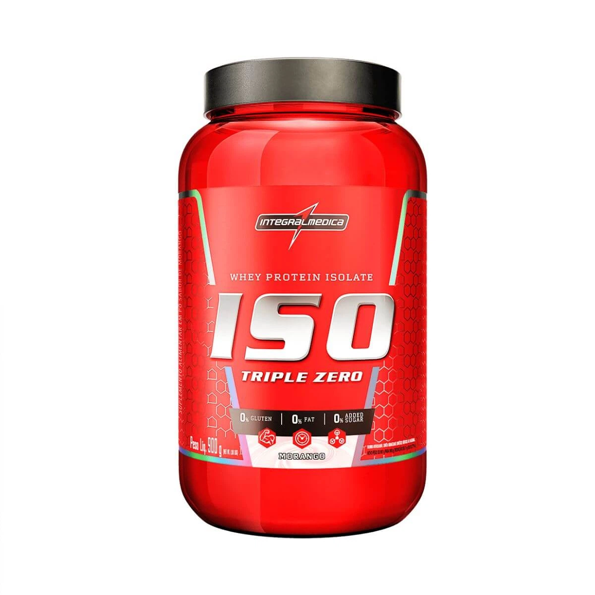 WHEY ISOLADO ISO TRIPLE ZERO INTEGRALMEDICA SABOR MORANGO 907G — Integralmedica | Farmácia Resyla