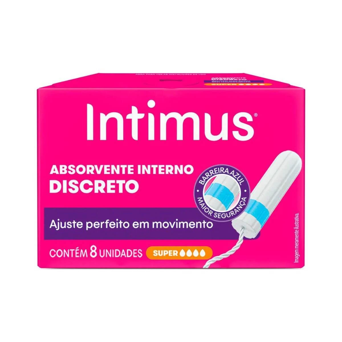 ABSORVENTE INTERNO INTIMUS SUPER 8UN — Intimus | Farmácia Resyla