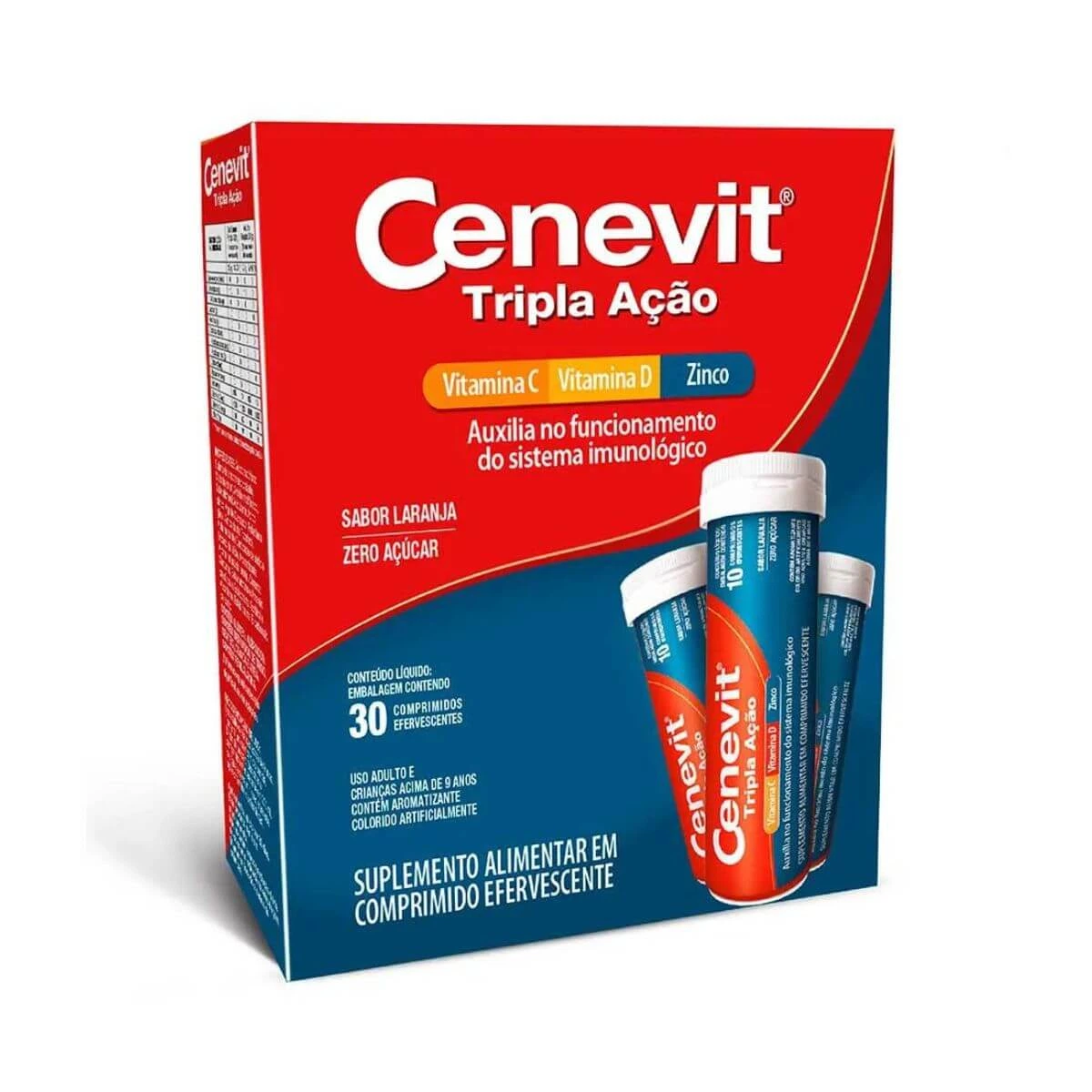 CENEVIT TRIPLA AÇÃO VITAMINA C 30CP EFERVESCENTE - LEGRAND — Legrand | Farmácia Resyla