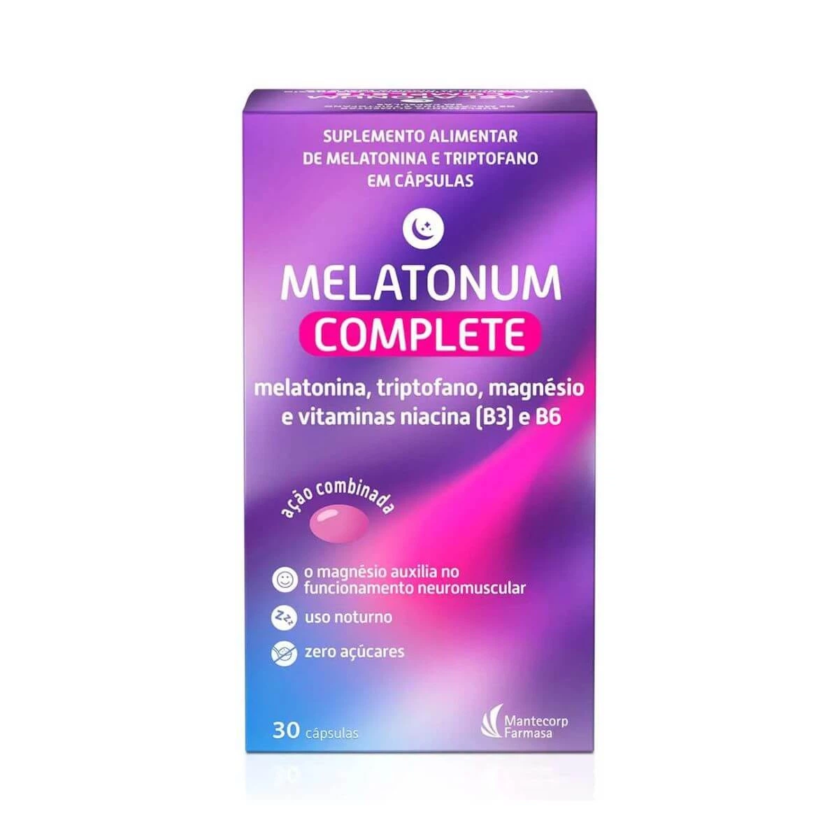 MELATONUM COMPLETE 30 CÁPSULAS - MANTECORP — MANTECORP | Farmácia Resyla
