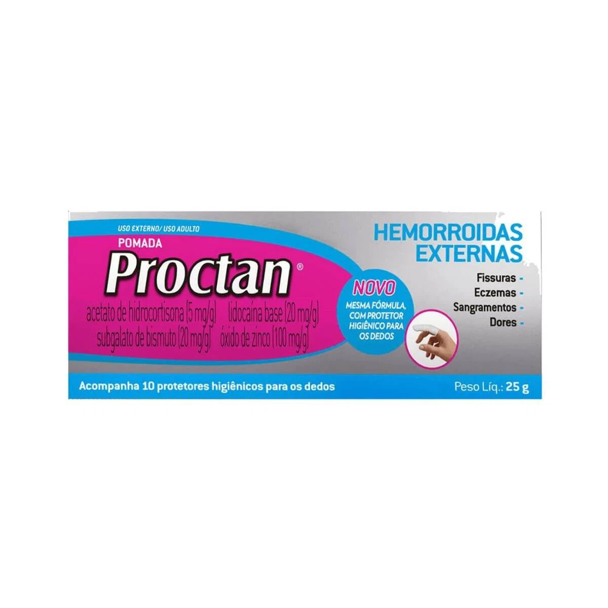 PROCTAN POMADA 25G + 10 PROTETORES HIGIENICOS - GENOMMA — Genomma | Farmácia Resyla