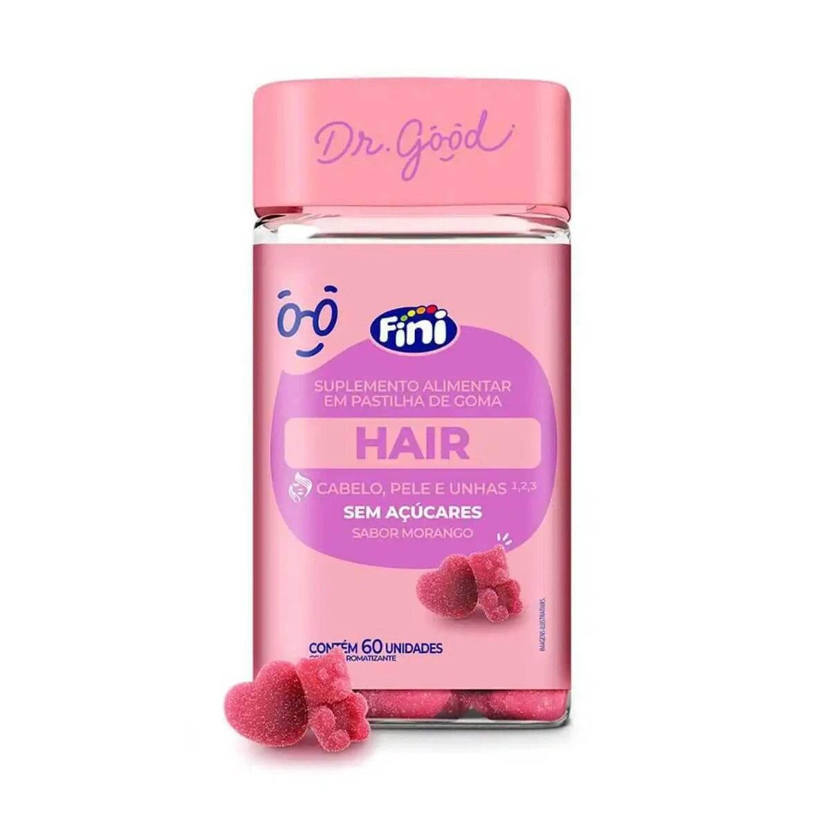 POLIVITAMÍNICO PARA CABELO PELE E UNHAS DR GOOD FINI HAIR 60 GOMAS — Dr. Good | Farmácia Resyla