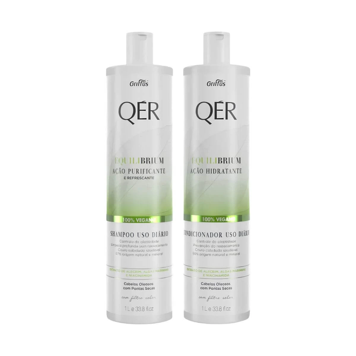 KIT GRIFFUS QER SHAMPOO+CONDICIONADOR EQUILIBRIO 1L — Griffus | Farmácia Resyla
