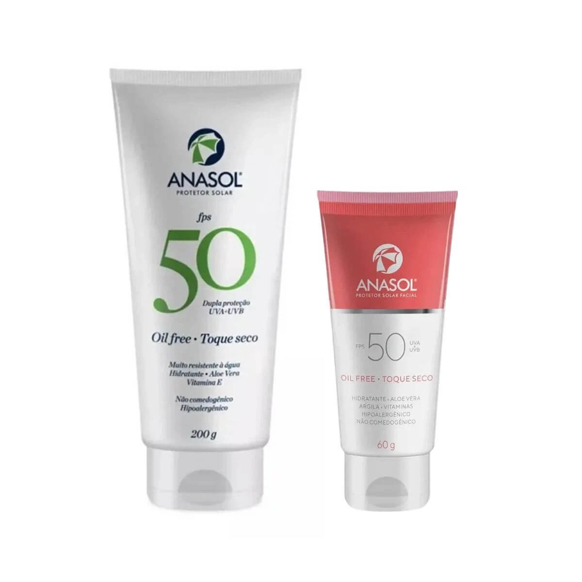 KIT PROTETOR SOLAR ANASOL CORPORAL FPS50 200G + FACIAL FPS50 60G — Anasol | Farmácia Resyla