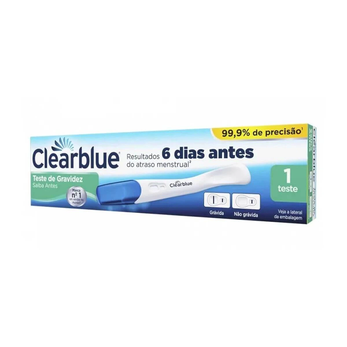 TESTE DE GRAVIDEZ CLEARBLUE SAIBA ANTES 1 UNIDADE - PROCTER — Procter | Farmácia Resyla
