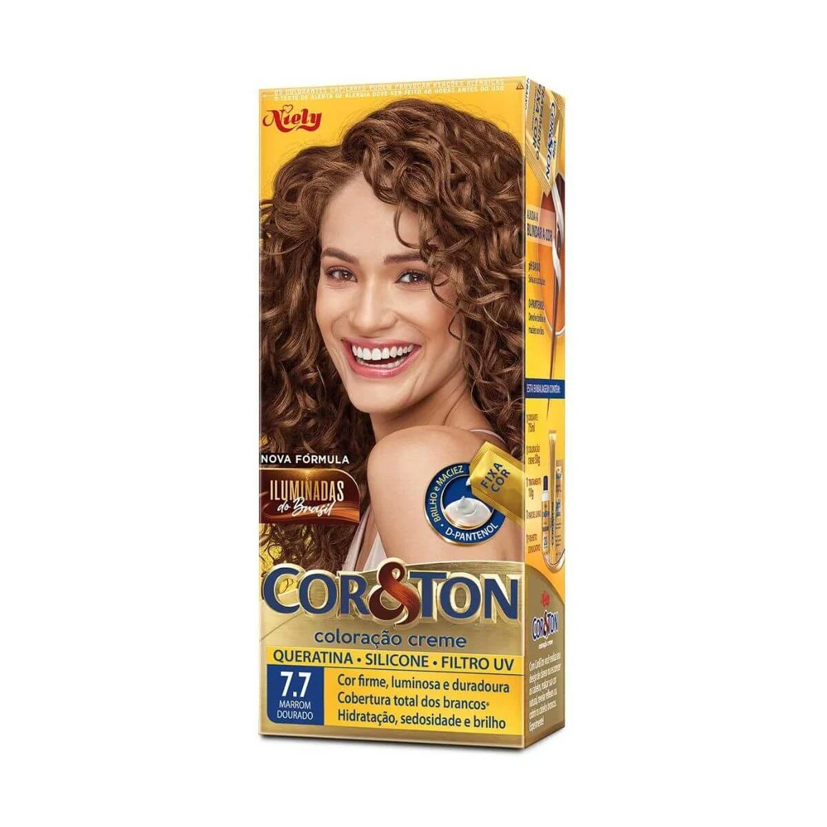 TINTA COR & TON 7.7 MARROM DOURADO — Cor & Ton | Farmácia Resyla