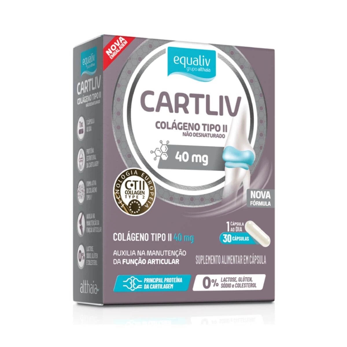 CARTLIV COLÁGENO TIPO 2 EQUALIV 30 CÁPSULAS — Equaliv | Farmácia Resyla