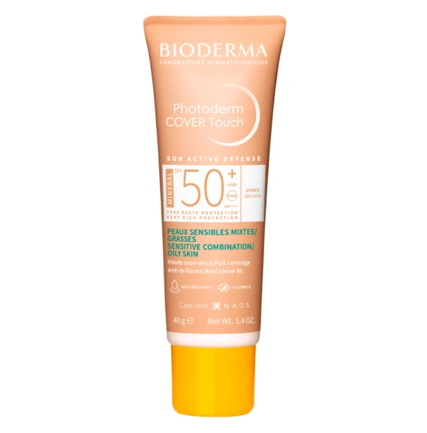 Protetor Solar Facial Bioderma Photoderm Cover Touch FPS50+ Dourado 40g — Bioderma | Farmácia Resyla