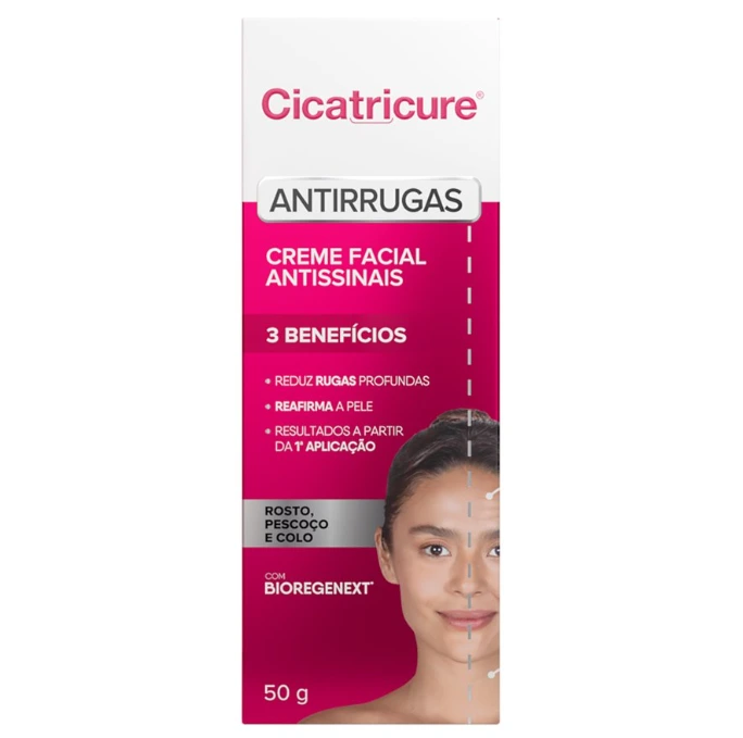 Creme Facial Cicatricure Antissinais e Antirrugas 50g — | Farmácia Resyla
