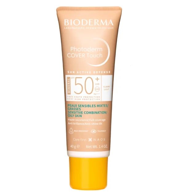 Protetor Solar Facial Bioderma Photoderm Cover Touch Mineral FPS 50+ Claro 40g — Bioderma | Farmácia Resyla