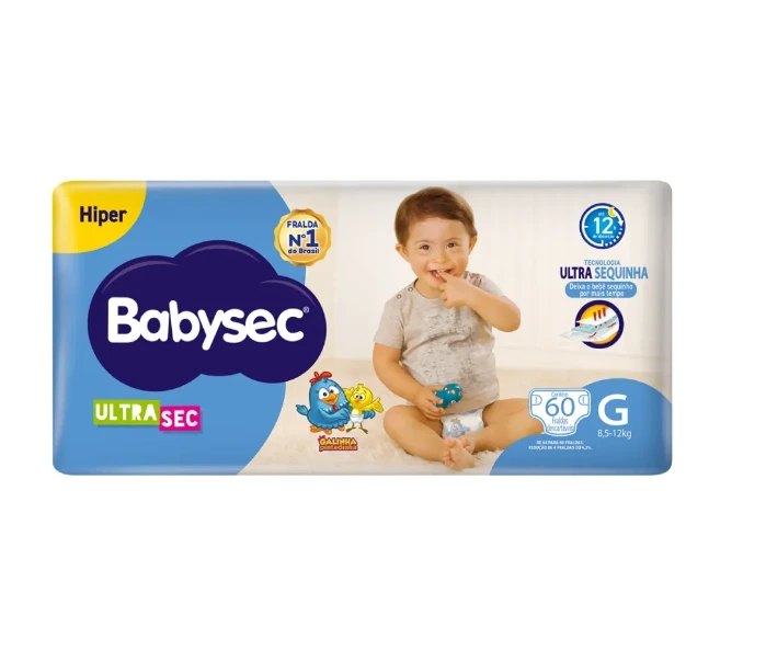 Fralda Babysec Ultra Sec G 60 Unidades — Babysec | Farmácia Resyla