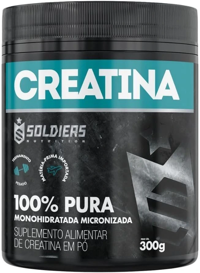 Creatina Monohidratada Pote 300g – 100% Pura Importada – Soldiers Nutrition — Creatina | Farmácia Resyla
