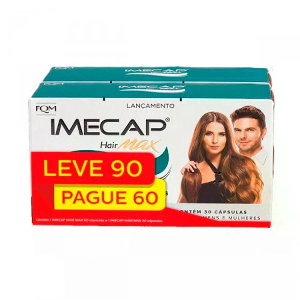 Kit Imecap Hair Max Cabelos E Unhas 90 Cápsulas — | Farmácia Resyla
