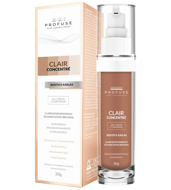 Gel Creme clareador Clair Concentre Profuse 30g — Profuse | Farmácia Resyla