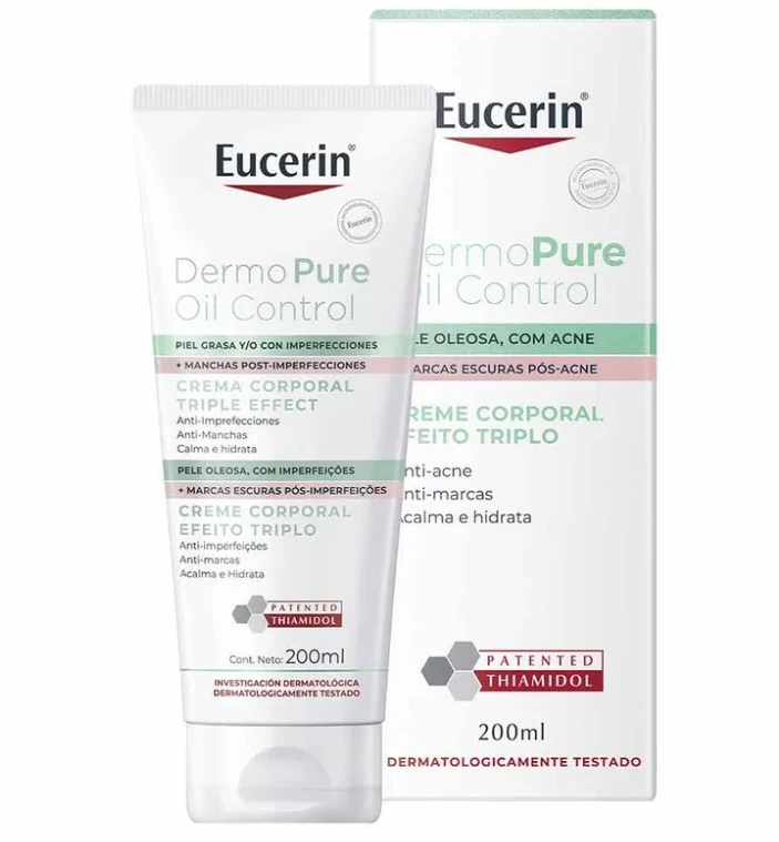 Creme Corporal Antiacne Eucerin Dermo Pure Efeito Triplo 200ml — Eucerin | Farmácia Resyla