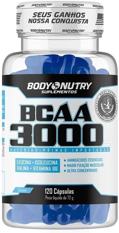 BCAA 3000 120 Capsulas Aminoacidos Essenciais Enriquecido com vitamina B6 Sem Sabor Ultra Concentrado Rapida Absorção Importado Original — | Farmácia Resyla