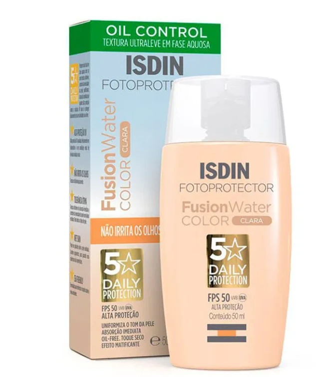 Protetor Solar ISDIN Fusion Water FPS 50 cor clara 50ml — Isdin | Farmácia Resyla