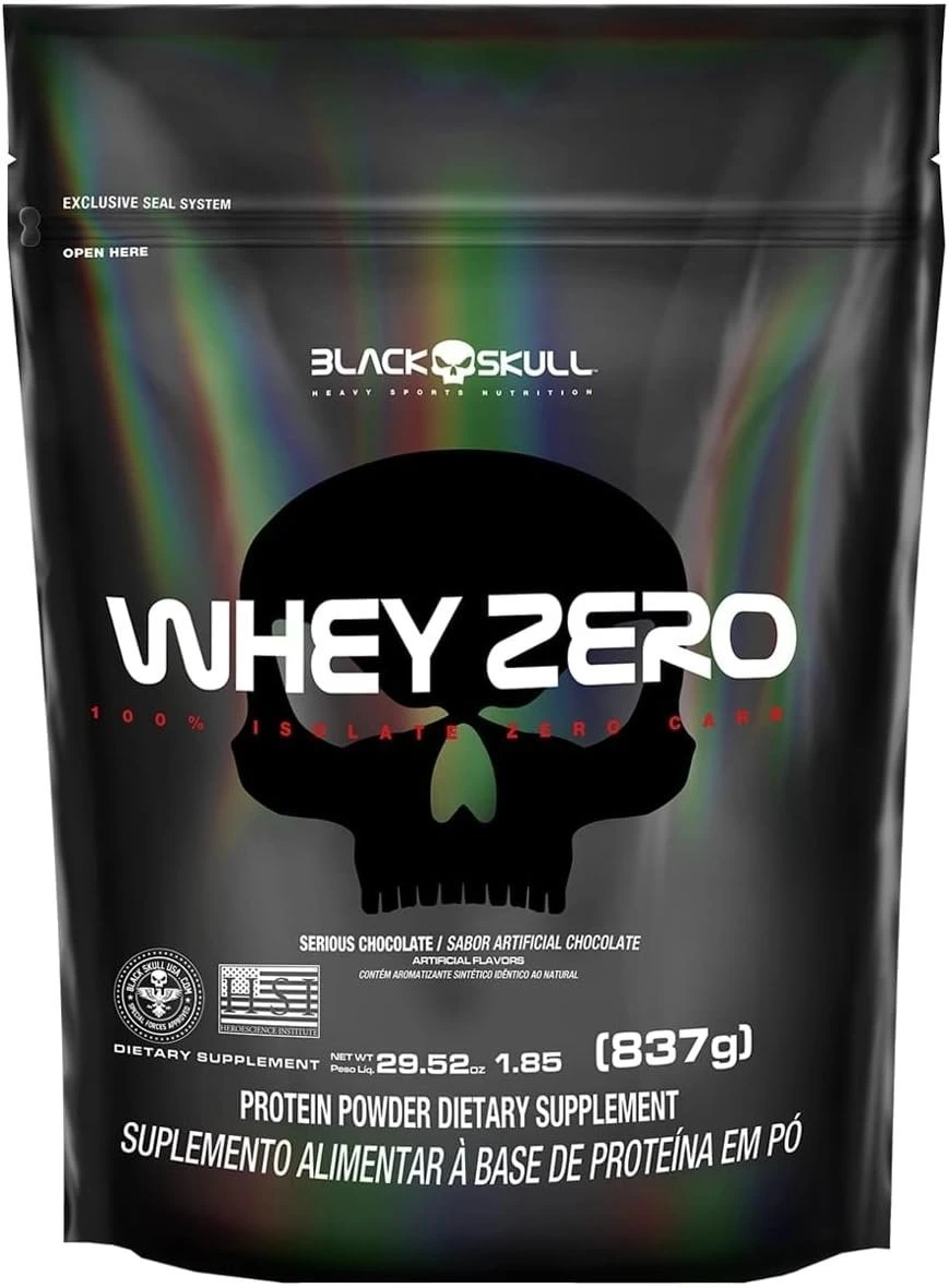 Black Skull Refil Whey Zero 837G — Black Skull | Farmácia Resyla