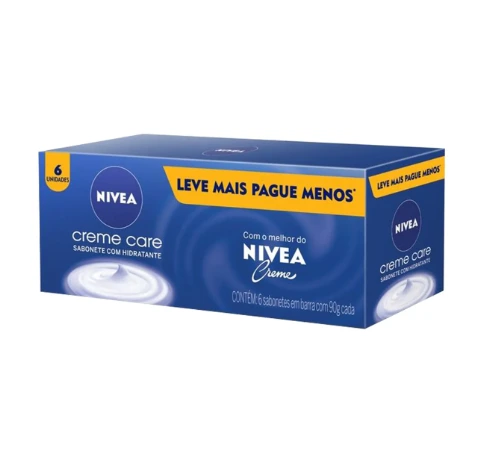 Kit Sabonete em Barra Nivea Creme Care 90g com 6 unidades — Nivea | Farmácia Resyla