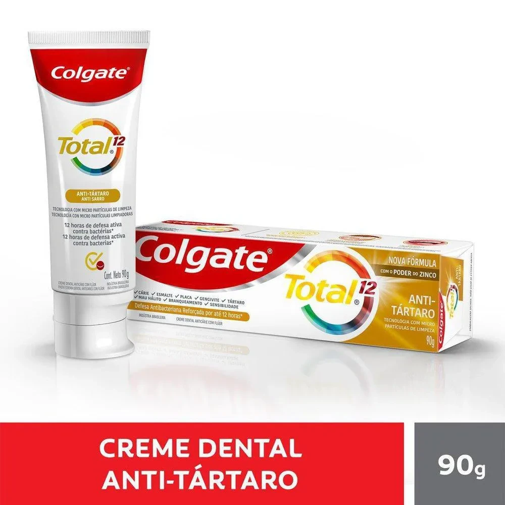 Creme Dental Colgate Total 12 Antitártaro 90g — Colgate | Farmácia Resyla