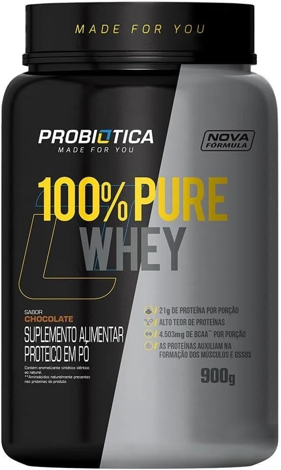 Probiótica 100% Pure Whey Nova Fórmula – 900G Chocolate – — Probiótica | Farmácia Resyla