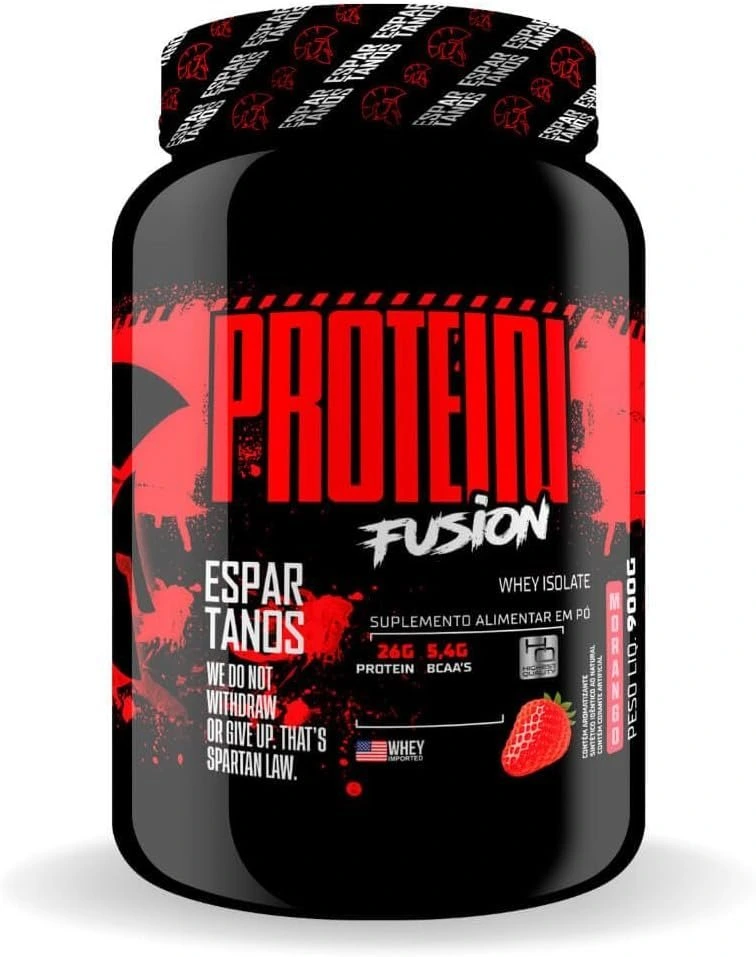Whey Protein Fusion Isolate 900g – Espartanos (900G, Morango) — | Farmácia Resyla