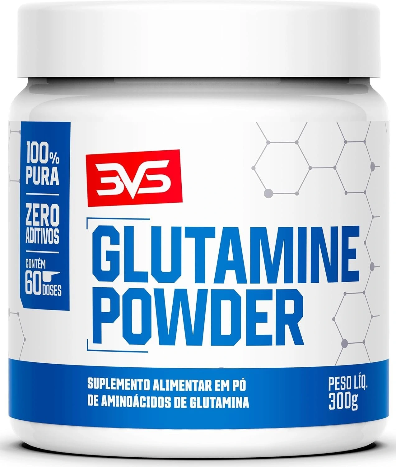 3VS Nutrition Glutamine Powder 300g 100% Glutamina Pura — Glutamine | Farmácia Resyla
