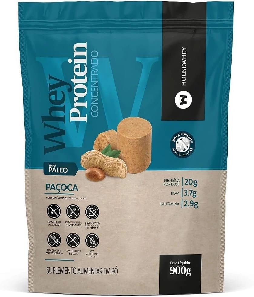 Whey Protein Concentrado, Sabor Paçoca, 900g — | Farmácia Resyla