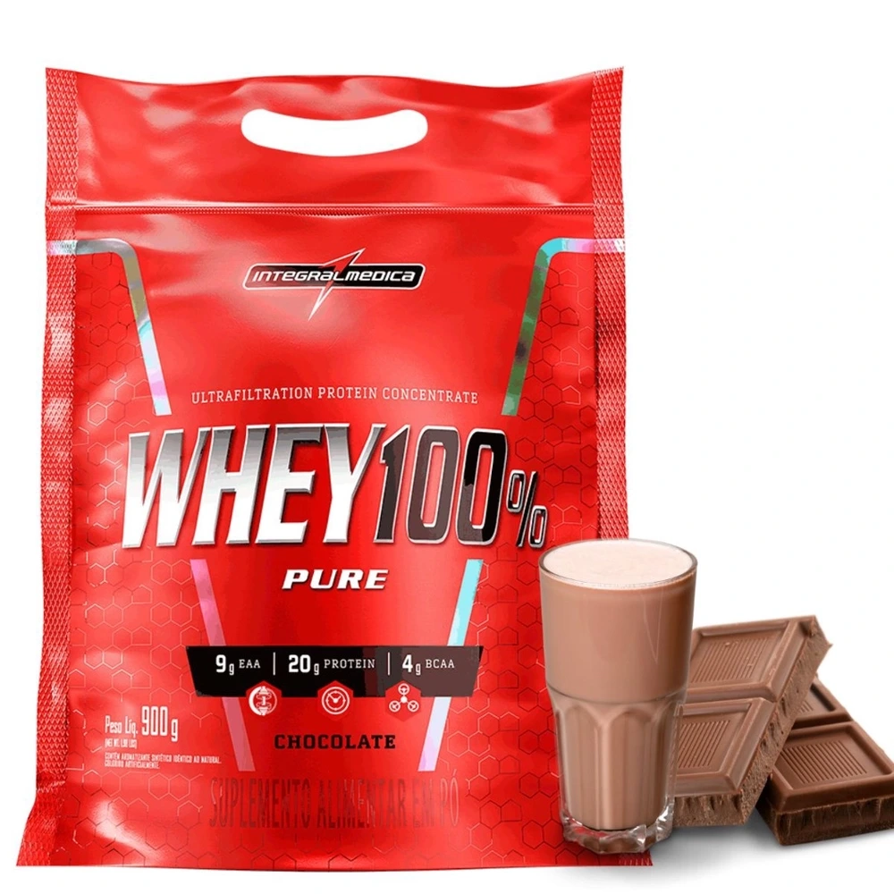 Whey Protein 100% Concentrado pure Integral Medica 907g (Chocolate) — | Farmácia Resyla